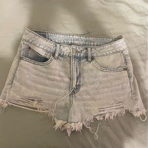 American Eagle distressed mom jeans shorts
